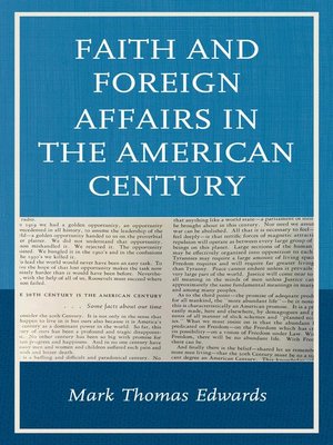 cover image of Faith and Foreign Affairs in the American Century